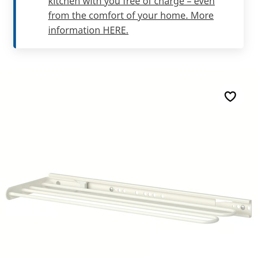IKEA White Wall-Mounted Towel Rack
